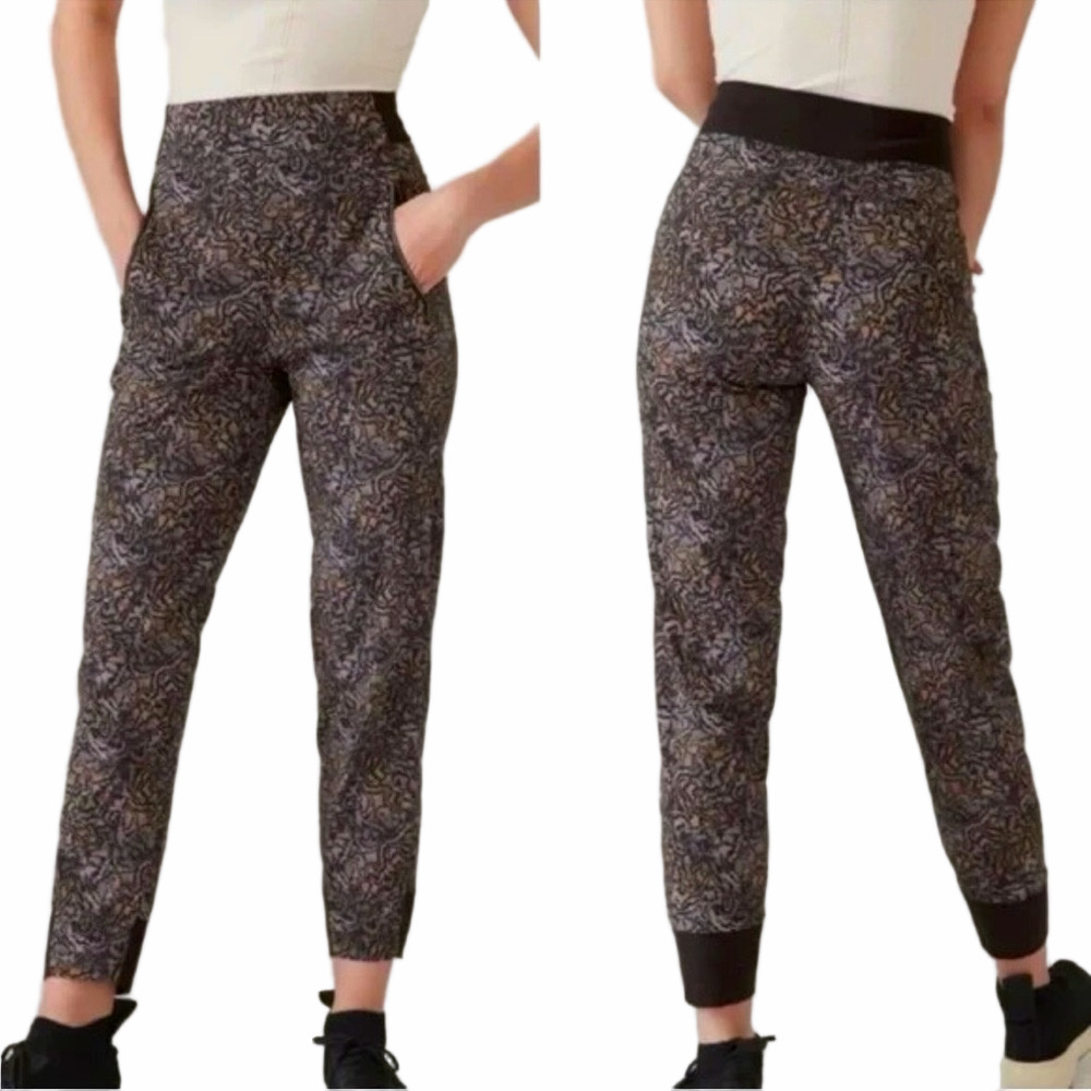 Athleta Trekkie North Tapered Joggers Abstract 12 Tall